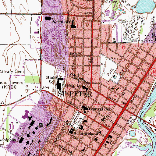 Topographic Map of Johnson Park, MN