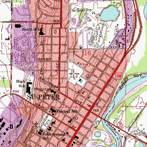 Topographic Map of Veterans Memorial Park, MN
