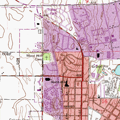 Topographic Map of McGill Park, MN