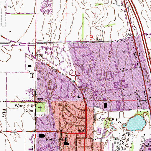 Topographic Map of Ramsey Park, MN