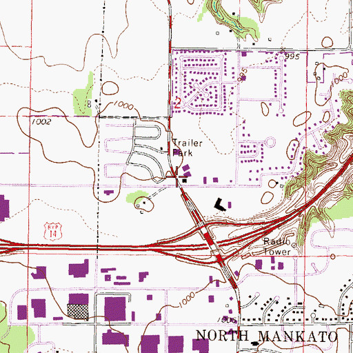 Topographic Map of Good Shepherd Lutheran Church, MN