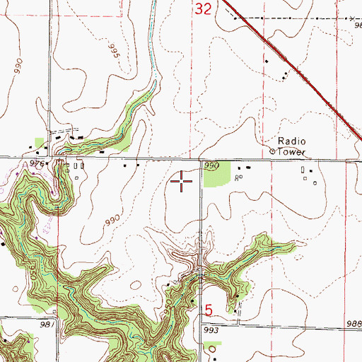 Topographic Map of North Links Golf Course, MN