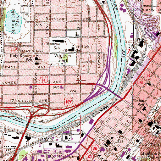 Topographic Map of Guns of the Pioneers Old West Gun Museum, MN