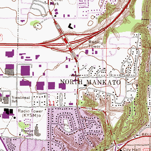 Topographic Map of ISJ Clinic-NorthRidge, MN