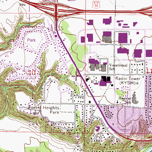 Topographic Map of Mankato Clinic-North Mankato, MN