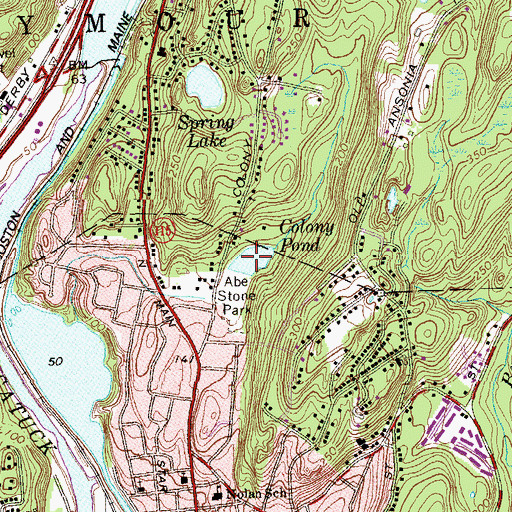 Topographic Map of Colony Pond, CT