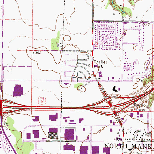 Topographic Map of King Arthur Park, MN