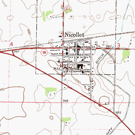 Topographic Map of Saint Paul's Church, MN