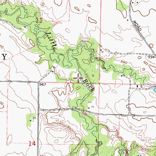 Topographic Map of Loffelmacher Private Cemetery, MN