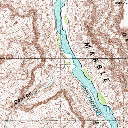 Topographic Map of Awatubi Canyon, AZ