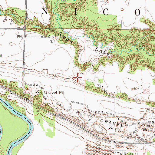 Topographic Map of Williams Cemetery, MN
