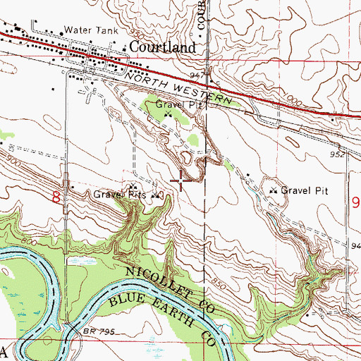 Topographic Map of Zimmerman Private Cemetery, MN