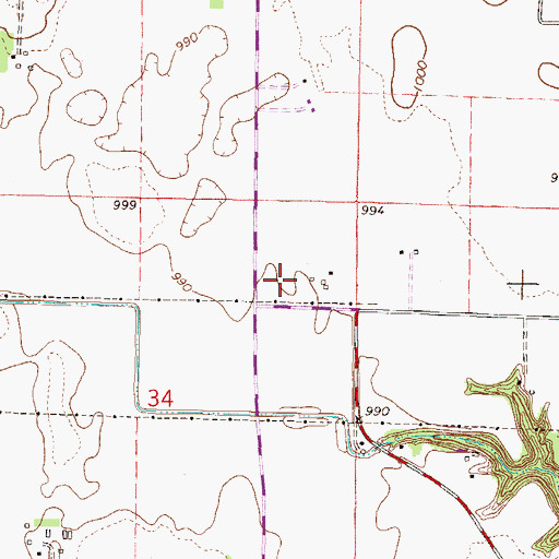 Topographic Map of Belgrade Swedish Cemetery, MN