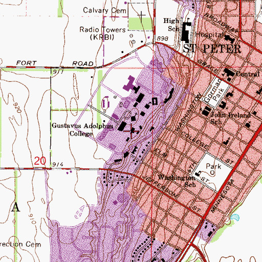 Topographic Map of A H Anderson Social Science Center, MN