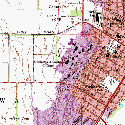 Topographic Map of Anderson Theatre, MN