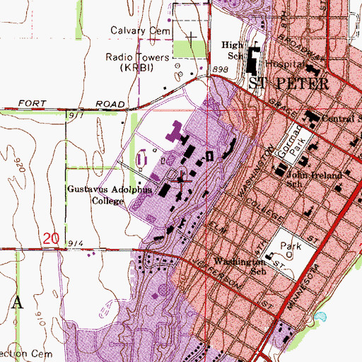 Topographic Map of Christ Chapel, MN