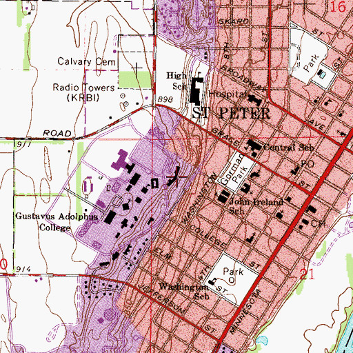 Topographic Map of The Link, MN