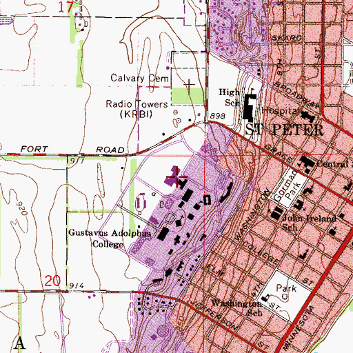 Topographic Map of Lund Center, MN