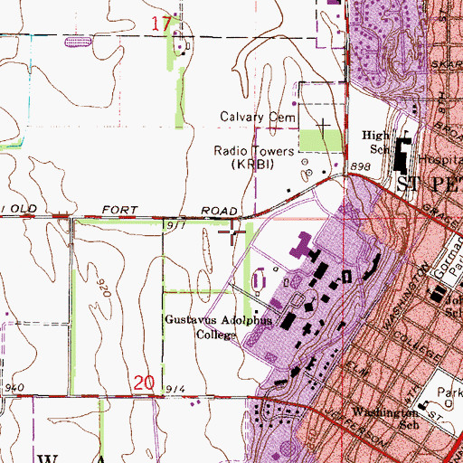 Topographic Map of President's House, MN