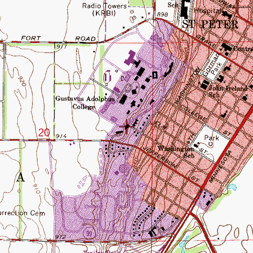 Topographic Map of Sohre Hall, MN
