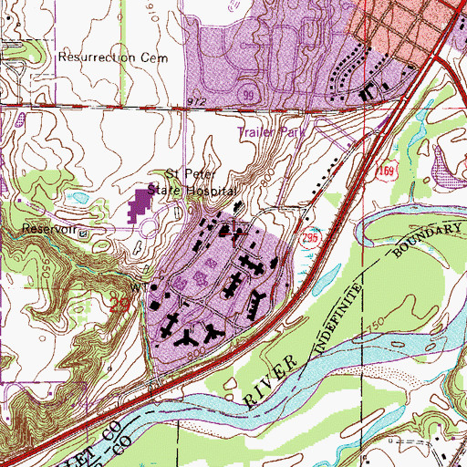 Topographic Map of Administration Building, MN