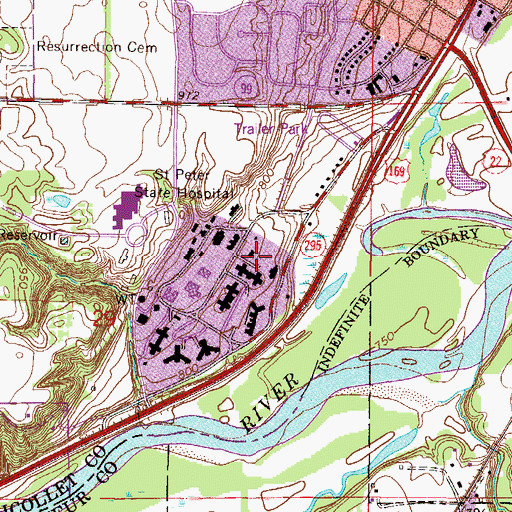 Topographic Map of Hoffman Center, MN