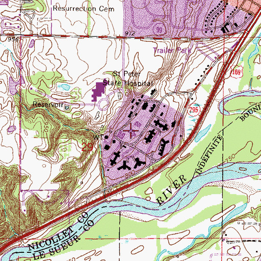 Topographic Map of Tomlinson Hall, MN