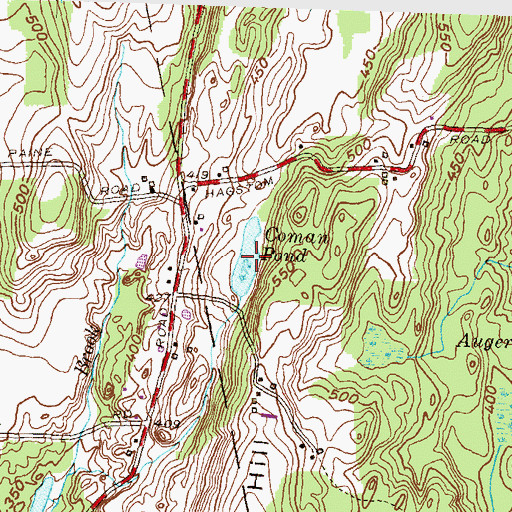 Topographic Map of Coman Pond, CT