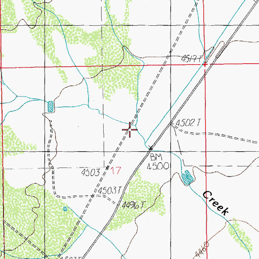 Topographic Map of Buck Creek, AZ