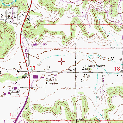 Topographic Map of Hawthorne Hills Park, MN