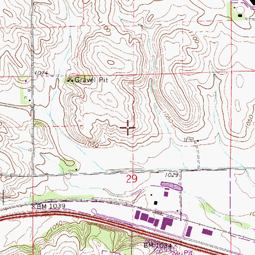 Topographic Map of White Oaks Park, MN