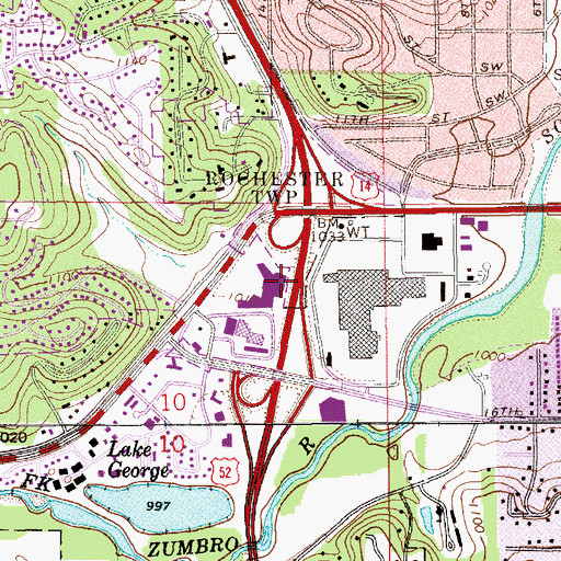 Topographic Map of Barclay Square, MN