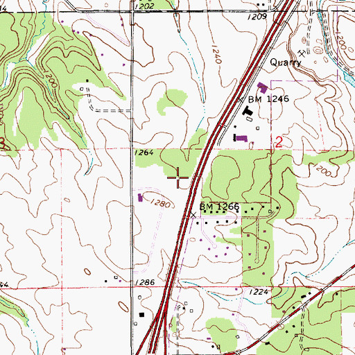 Topographic Map of South Prairie Park, MN