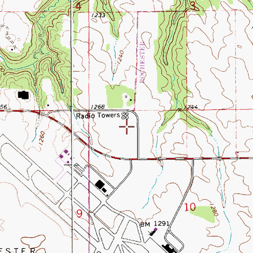 Topographic Map of Oak Summit Golf Course, MN