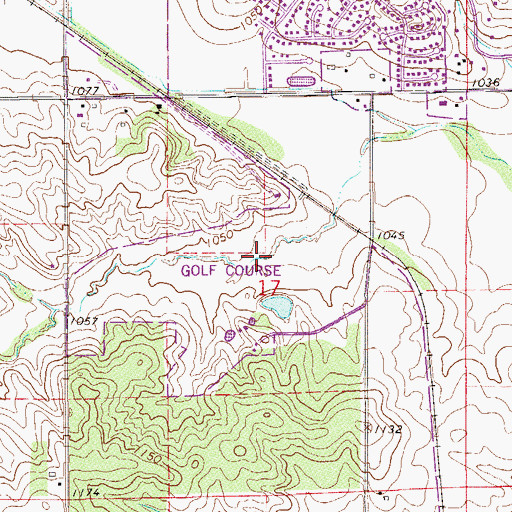 Topographic Map of Northern Hills Golf Course, MN