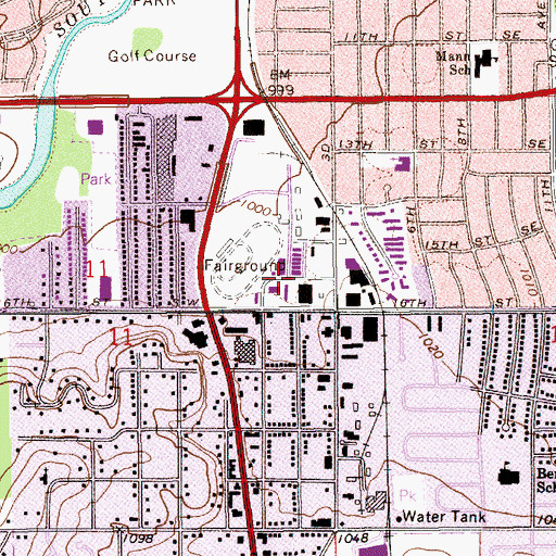 Topographic Map of Olmsted County Fairgrounds, MN