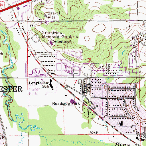 Topographic Map of Oak Terrace Estates, MN