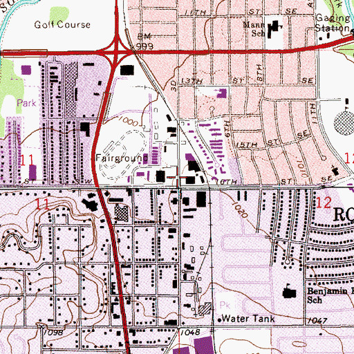 Topographic Map of Graham Arenas Park, MN