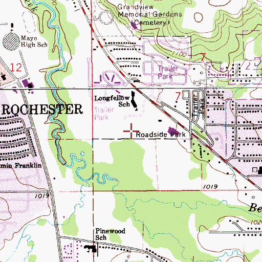 Topographic Map of McQuillan Fields, MN
