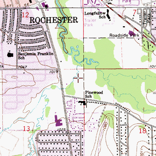 Topographic Map of Jean and Carl Frank Canine Park, MN