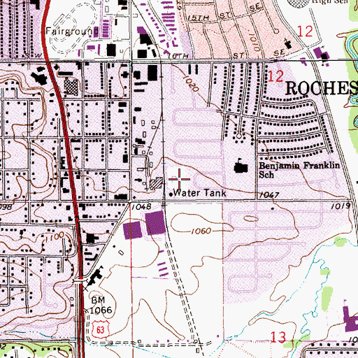 Topographic Map of Meadow Park, MN