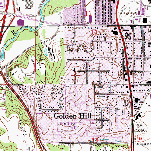 Topographic Map of Good Shepherd Park, MN