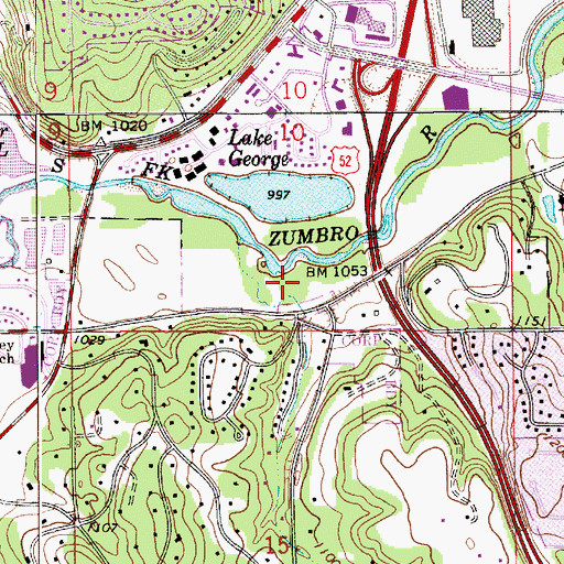 Topographic Map of John Withers Sport Complex, MN