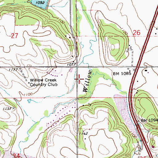Topographic Map of Southern Woods Park, MN