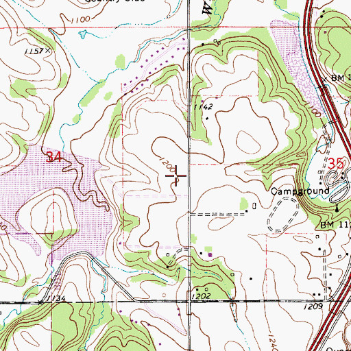 Topographic Map of Southern Hills Park, MN