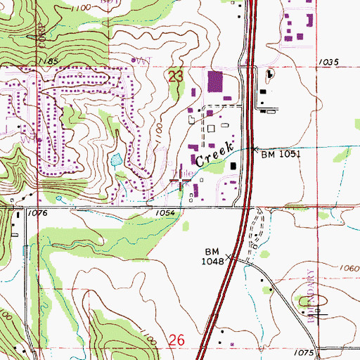 Topographic Map of Willow Ridge Mobile Home Park, MN