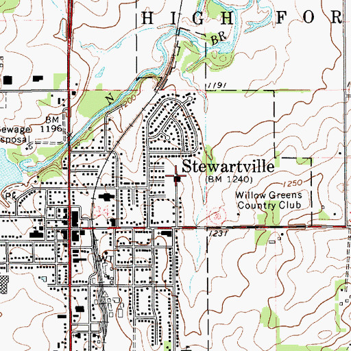 Topographic Map of Zion Lutheran Church, MN
