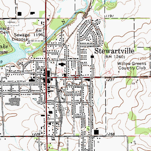 Topographic Map of First Congregational Church, MN