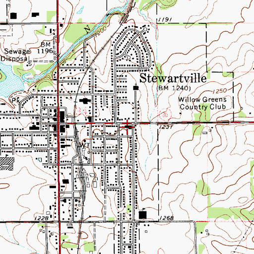 Topographic Map of Saint Bernard's Catholic Church, MN