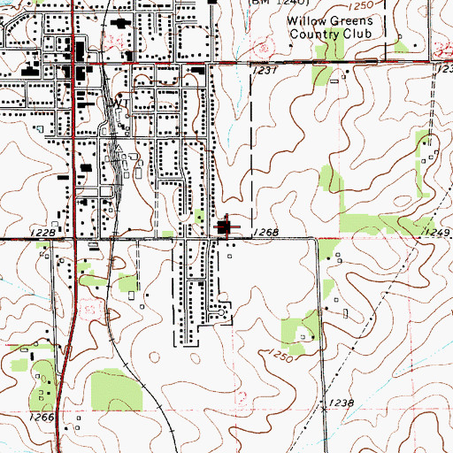 Topographic Map of Bonner Elementary School, MN